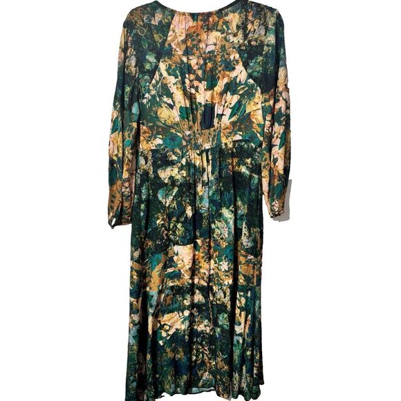 Soft Surroundings Small P Dakota Maxi Dress Floral Button Front Boho Cottage - Picture 3 of 8